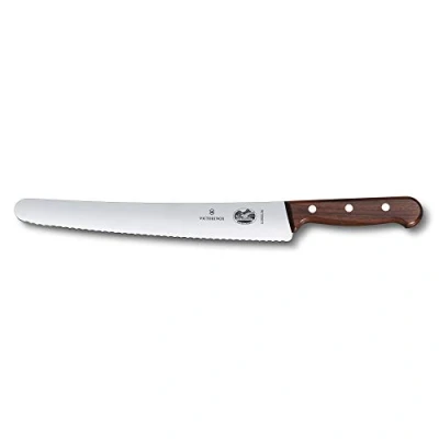 Afbeelding van Victorinox Gekarteld Banketmes met Houten Handvat 25,5 cm DP580 Restaurant Hotel Professioneel