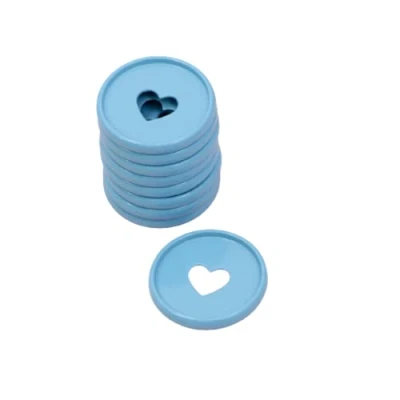 Afbeelding van Craftelier Metalen schijfringen voor het binden van scrapbooking planners, dagboeken, notitieboeken of albums 9 stuks 3,5 mm Babyblauw