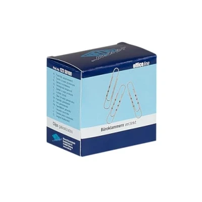 Afbeelding van WEDO 100 stuks gegolfde paperclips, verzinkt, glanzend, 50 mm