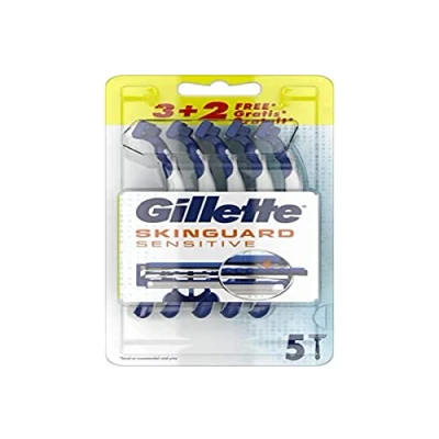 Afbeelding van Gillette SkinGuard Sensitive Wegwerpscheerapparaat, klinisch getest voor de gevoelige huid, 5 stuks
