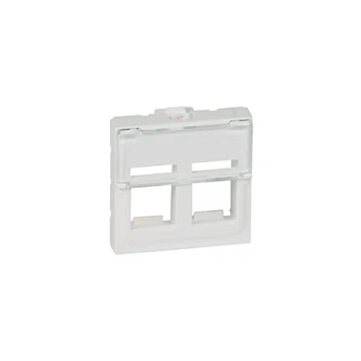 Afbeelding van Legrand 078610 Mosaic Plastron, 2 modules met transparante markeringshouder, voor infra+ aansluitingen, wit