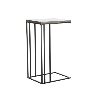 Afbeelding van Roshan bijzettafel 41x31x66 cm marmer bruin/zwart