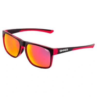 Afbeelding van Sinner Spike zonnebril Zwart rood Polarised SINTEC® lens