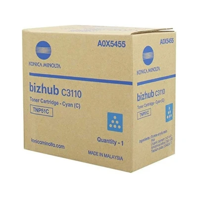 Afbeelding van Konica Minolta A0X5455 (TNP 51C) Toner Cyaan