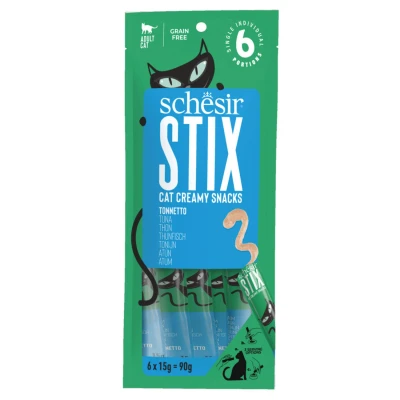 Afbeelding van Schesir Stix 90 g Kattensnack Tonijn