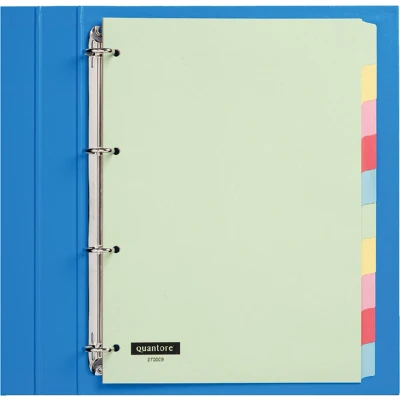 Afbeelding van Tabbladen Quantore 4 gaats 10 delig assorti karton 1 set 25 stuks