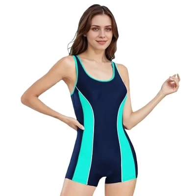Afbeelding van BEACHKINI badpak voor dames, eendelig met open rug, competitief