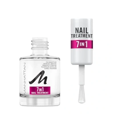 Afbeelding van Manhattan Nail Treatment 7 in 1 nagelverzorging, transparant, voor sterke, lange en lichtere nagels, 12 ml