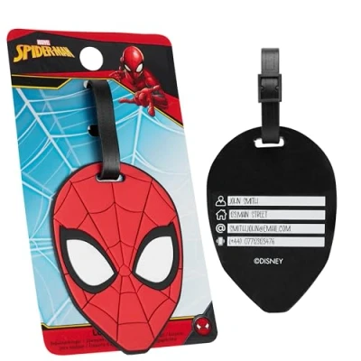 Afbeelding van Marvel Bagagelabels voor reisbagage, identificatielabel koffer of bagage, vliegtuig, trein (rood Spiderman)
