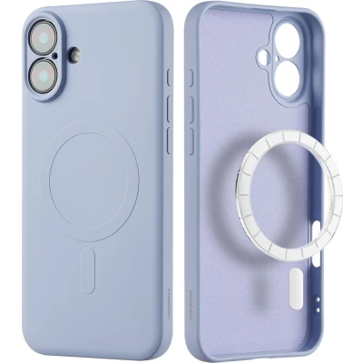 Afbeelding van imoshion Hoesje Geschikt voor iPhone 16 Siliconen Color Backcover MagSafe Lila