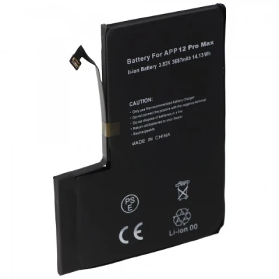 Afbeelding van Accu geschikt voor Apple iPhone 12 Pro Max, Li Polymer, 3.83V, 3687mAh, 14.13Wh, ingebouwd, zonder gereedschap