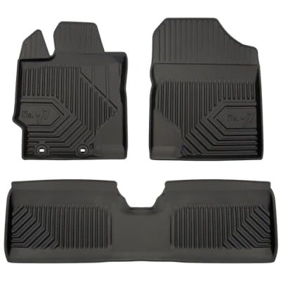 Afbeelding van M MOTOS Rubberen vloermat voor Toyota Yaris III 2011 2020, verbeter je reiscomfort met de nr. 77 zwarte antislip mat auto, alle weersomstandigheden, bescherming tegen vuil