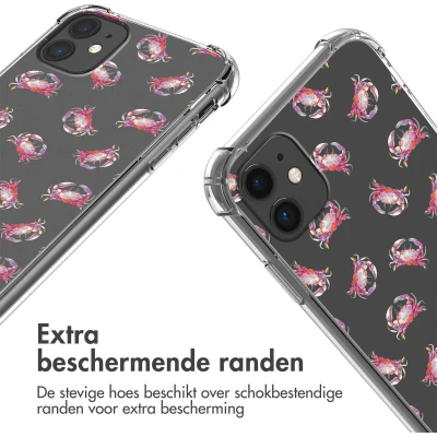 Afbeelding van imoshion Hoesje Geschikt voor iPhone 11 Design met Koord Crab Watercolor