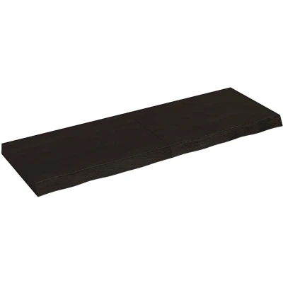 Afbeelding van vidaXL Wastafelblad 120x40x(2 6) cm behandeld massief hout donkerbruin