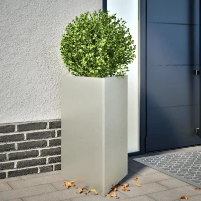 Afbeelding van vidaXL Plantenbakken 2 st driehoek 50x43x75 cm roestvrij staal