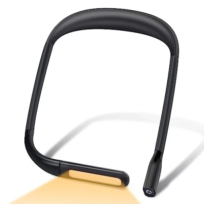 Image de Alyvisun Lampe de Lecture Cou, LED Rechargeable USB Flexible Livre pour Lire au Lit Portable Liseuse 3 Couleurs Luminosité Réglable Light Voyager, Tricoter, Couture, Camping