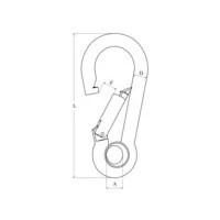 Afbeelding van Karabijnhaak met oog 120mm