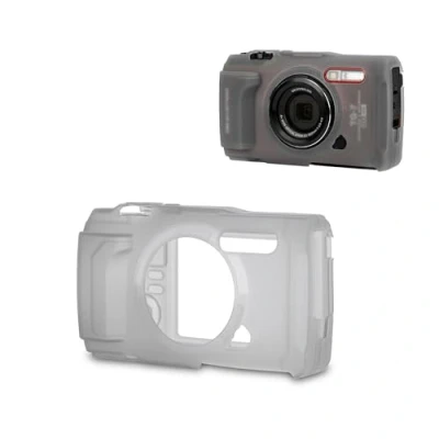 Afbeelding van JJC TG7 OM SYSTEM Tough TG 7 digitale camera beschermhoes siliconen hoes zachte voor CSCH 128 grijs