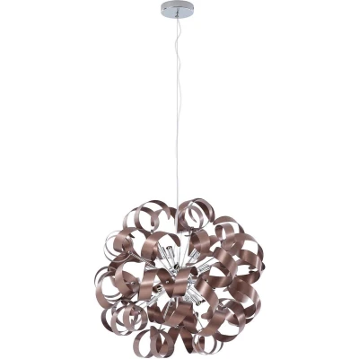 Afbeelding van Lucande hanglamp 12lichts Aluminium G9 satijn koper