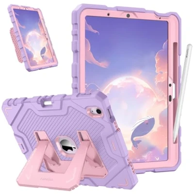 Afbeelding van Fintie beschermhoes voor iPad Air 11 inch (2024) M2, 5e generatie (2022) / 4e (2022), robuuste en schokbestendige volledige met geïntegreerde standaard