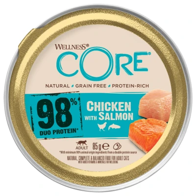 Afbeelding van Wellness Core 98% Recipe 85 g Kattenvoer Kip&amp;Zalm