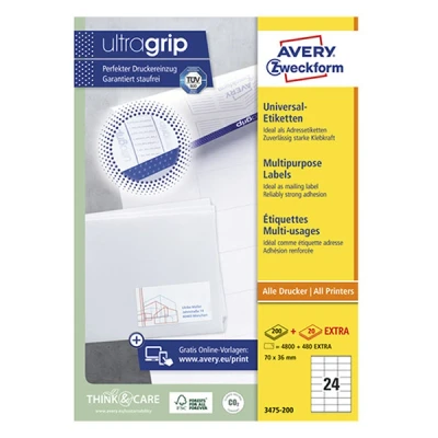 Image de Avery Zweckform Universal étiquettes multi emploi 4800 étiquette(s)