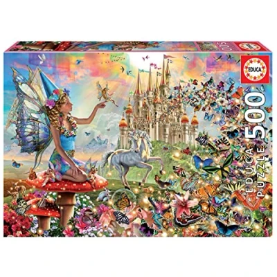 Afbeelding van EDUCA puzzel 500 stuks Feeën en Vlinders