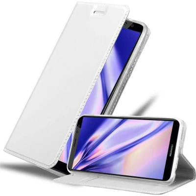 Afbeelding van Cadorabo Hoesje geschikt voor Huawei MATE 10 LITE in CLASSY ZILVER Beschermhoes met magnetische sluiting, standfunctie en kaartvakje Book Case Cover Etui