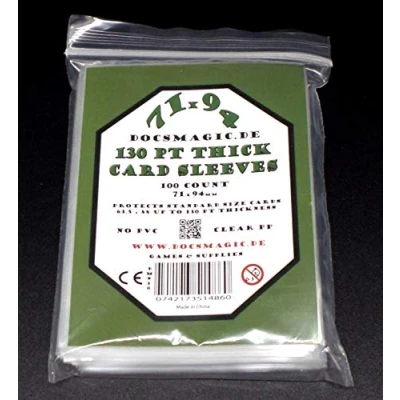 Afbeelding van docsmagic.de 100 dikke kaarthoezen 130 pt 3 x 4 inch standaardmaat 71 94 mm zakjes