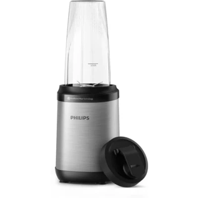 Image de Versuni Philips Blender 5000 Series Puissance 800W, Technologie ProBlend Plus, Lames détachables, Nettoyage facile, Design compact et élégant, Grand récipient, Noir (HR2764/00)