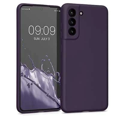 Afbeelding van kwmobile telefoonhoesje geschikt voor Samsung Galaxy S21 FE Hoesje smartphone Back cover in metallic braam