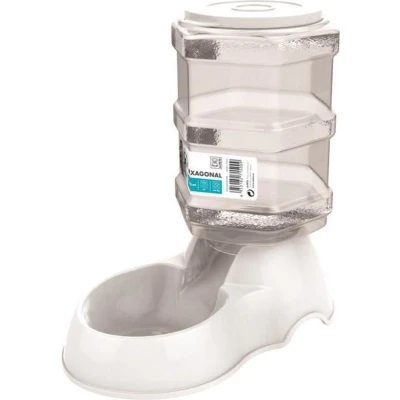 Afbeelding van M PETS Zeshoekige kroketdispenser 3500 ml Wit voor honden
