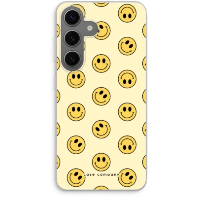 Afbeelding van Case Company® hoesje geschikt voor Samsung Galaxy S24 Smiley N2 Soft Cover Telefoonhoesje Bescherming aan alle Kanten en Schermrand
