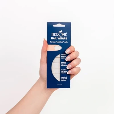 Afbeelding van Herome Nail Wraps French Manicure Clear Nagelstickers art Zonder Droogtijd 2x10 stickers Cadeau Nagellak