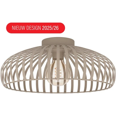 Afbeelding van EGLO Mogano 3 Plafondlamp E27 Ø 43 cm Zandkleur Staal