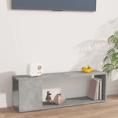 Afbeelding van Tv meubel 100x24x32 cm spaanplaat betongrijs