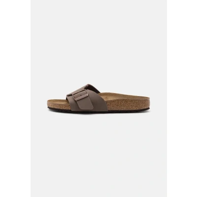 Afbeelding van Birkenstock Catalina Narrow Pantoffels, Dames, Maat: 36, Mocha Hoogwaardig imitatieleer