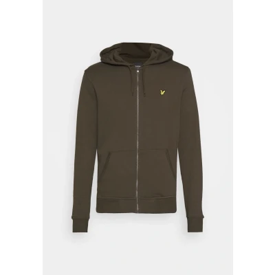 Afbeelding van Lyle &amp; Scott Zip Trough Hoodie Truien Vesten Heren Sweater Vest Olijf Maat M