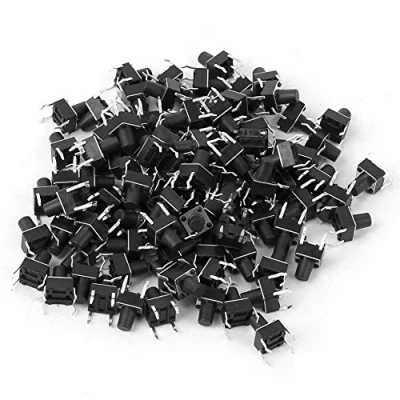 Afbeelding van 100 stuks Momentary Touch Push Button Switch Mini Micro Tact Accessoires 6 x 8 mm Lichtgewicht Schakelaar Plastic + IJzer voor Home Appliance
