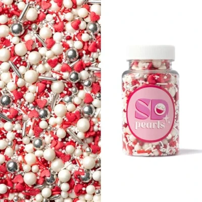 Afbeelding van SD Pearls Lot de 100 sachets sucre multicolores pour la Saint Valentin, mariage, décoration gâteaux, muffins et desserts