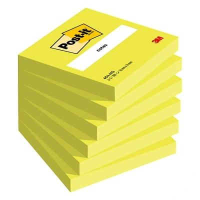 Image de Post it Bloc 100f 76x76mm Vert Lot 6