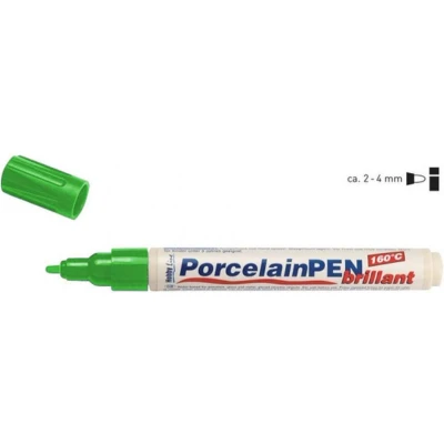 Afbeelding van Hobby Line Lichtgroene Porcelain Pen Glas en porseleinstift op waterbasis geschikt voor glas, porselein, metaal keramiek