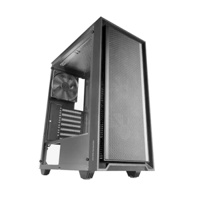 Afbeelding van MARSGAMING MC PMAX Professionele ATX behuizing, 4 x 120 mm FDB ventilatoren, frontpaneel van mesh, zijvenster gehard glas, ontwerp met dubbele kamer, vloeistofkoelhouder, zwart