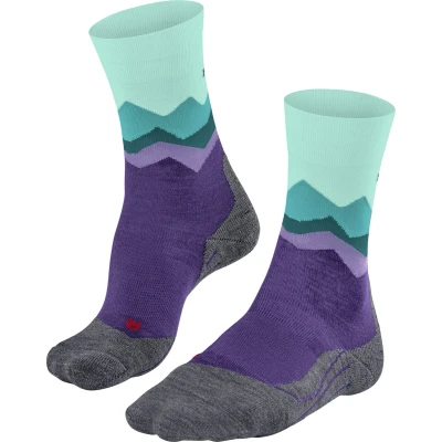 Afbeelding van FALKE TK2 Wandelsokken anti blaren, medium padding merinowol sportsokken dames purper Maat 37 38