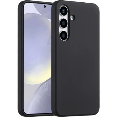 Afbeelding van Accezz Hoesje Geschikt voor Samsung Galaxy S25 Plus Siliconen Liquid Silicone Backcover Zwart