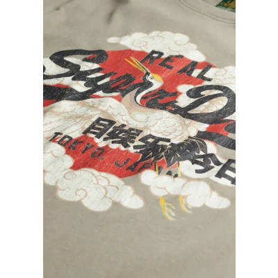 Afbeelding van Superdry Vintage LOGO Tokyo Tshirt print, Heren, Maat: XXL, Light khaki green