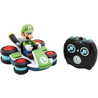 Afbeelding van Nintendo Mario Kart 8 Luigi Mini RC Racer anti zwaartekracht 2,4 GHz, met volledige stuurfunctie voor het creëren van 360 omwentelingen, terwijl en drift, bereik tot 30,5 m, kinderen vanaf 4 jaar
