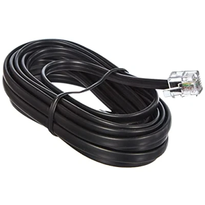Image de Goobay 50317 câble de raccordement modulaire, téléphonique, RJ11 mâle (6P4C) sur (6P4C), noir, 3m