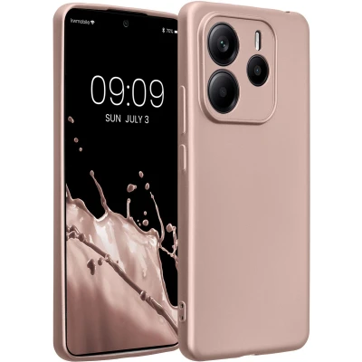 Afbeelding van kwmobile metallic telefoonhoesje van TPU geschikt voor Xiaomi Redmi Note 14 5G Flexible case smartphone In arctische bes