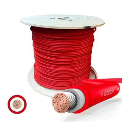Afbeelding van SOLARTRONICS Zonnekabel per meter, 4 mm², 50 m, rode zonnekabel, grondmontage, fotovoltaïsche kabel, Made in Germany